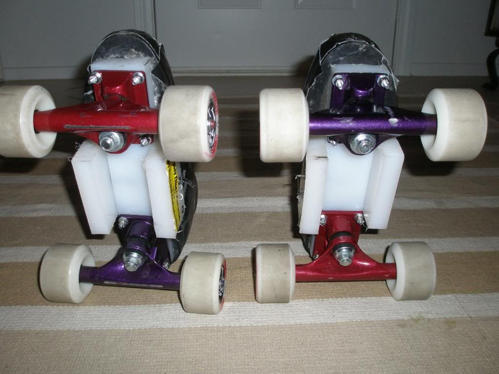 Bottom-View of New SK8s with sliders attached.