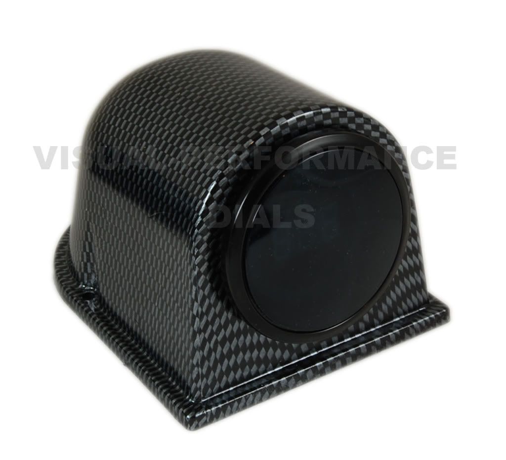 DASH MOUNT 3 52MM GAUGE HOLDER POD CARBON FIBRE EFFECT
