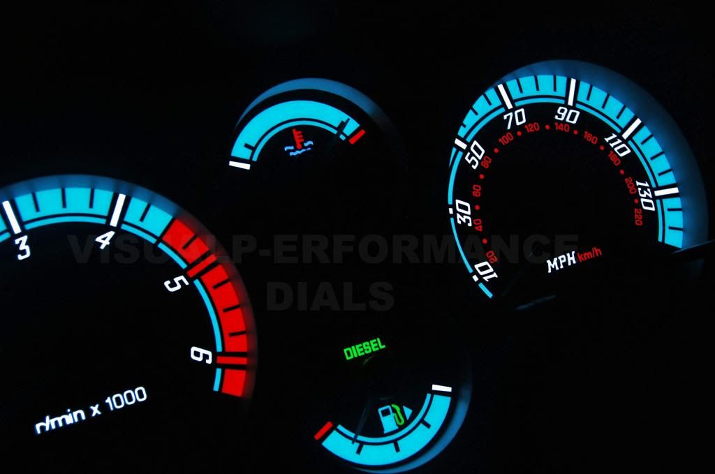 LAND ROVER FREELANDER MK1 TD4 FACELIFT SPEEDO DASH WHITE DIAL KIT LIGHT