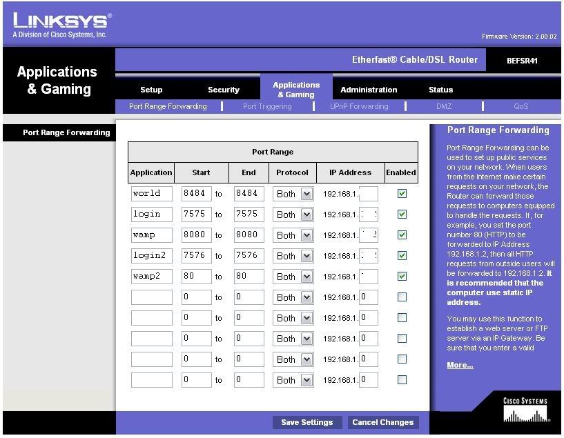 Vi3tb0i2ty - [Tut]The Real Way how to port foward with a linksys router for your pserver - RaGEZONE Forums