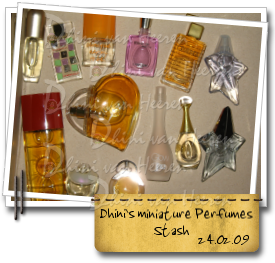 Dhini`s miniature perfumes stash