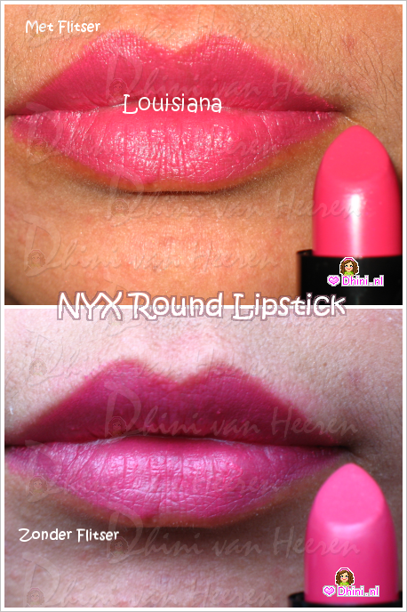 Dhini`s NYX Round Lipstick LOUISIANA swatches