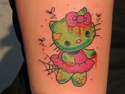 zombie tattoos. Hello Kitty Bow Tattoo