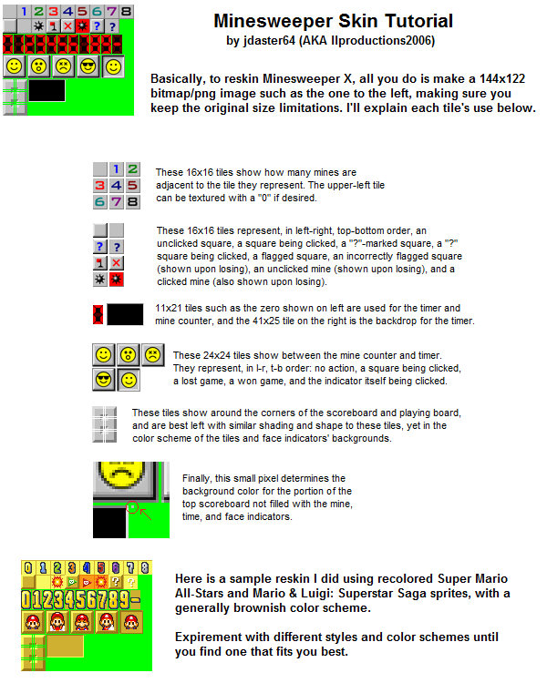 Super Mario Minesweeper X Skin by jdaster64 YouTube