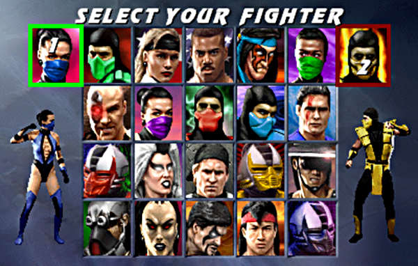 mortal kombat characters pictures. mortal kombat characters list. MK3U Character Select