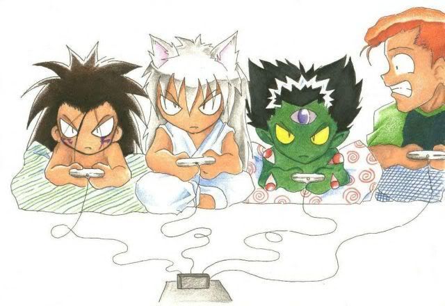 1141614416_videogames1.jpg Hilarious Yu Yu Hakusho: Yusuke,Youko, Hiei && Kuwabara! Haha image by JocelynMarie_08