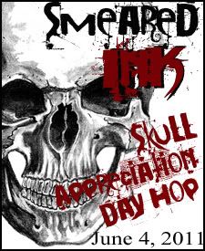 Smeared Ink Skull Blog Hop