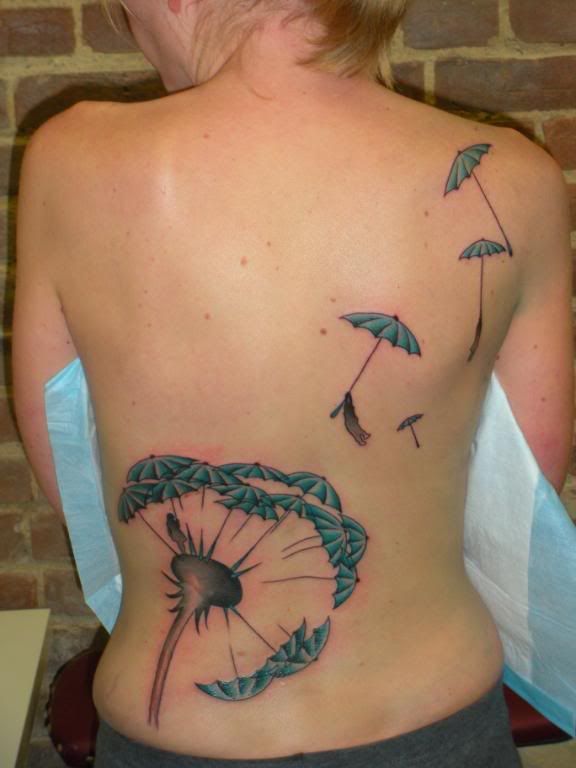 dandelion parasol tattoo
