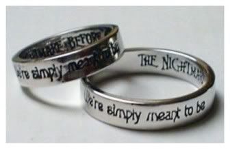 NIGHTMARE BEFORE CHRISTMAS ENGAGEMENT RING SET 7 & 11 - New and.