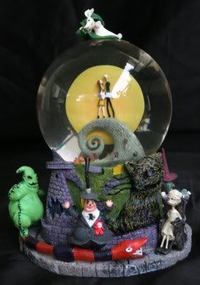 Details about NIGHTMARE BEFORE CHRISTMAS HILLTOP SNOW GLOBE 1997