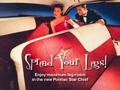 Vintage Pontiac Ad with the tagline 'Spread Your Legs'