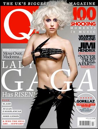Lady Gaga on the cover of Q Magazine