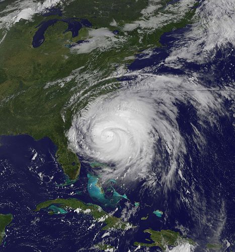 Image of Hurricane Irene off the east coast of the U.S.