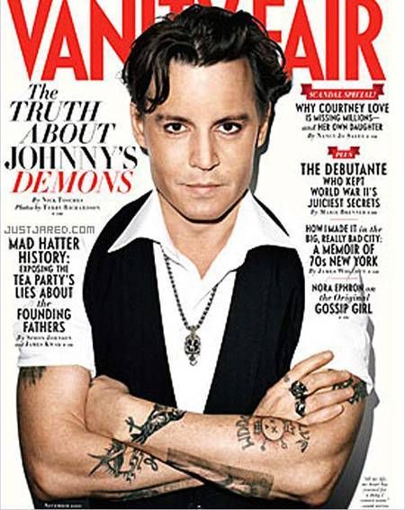 Johnny Depp on cover of Vanity Fair