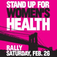 Stand up for Women's Health pink and black logo