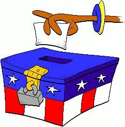 cartoon ballot box