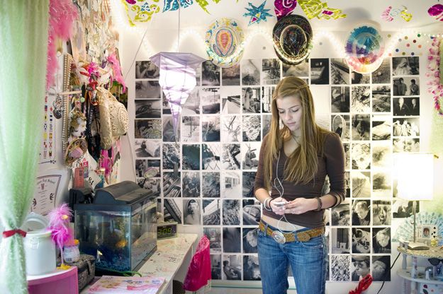Photo of a girl in her room