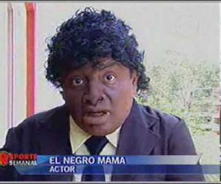 screenshot of negro mama on television in blackface