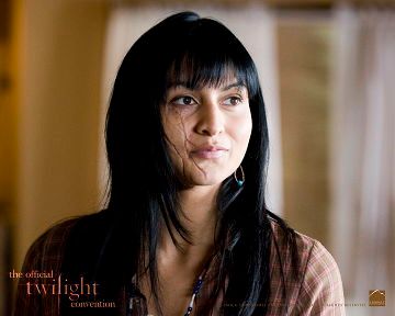 picture of actress Tinsel Korey, who plays Emily, with a large scar on the right side of her face