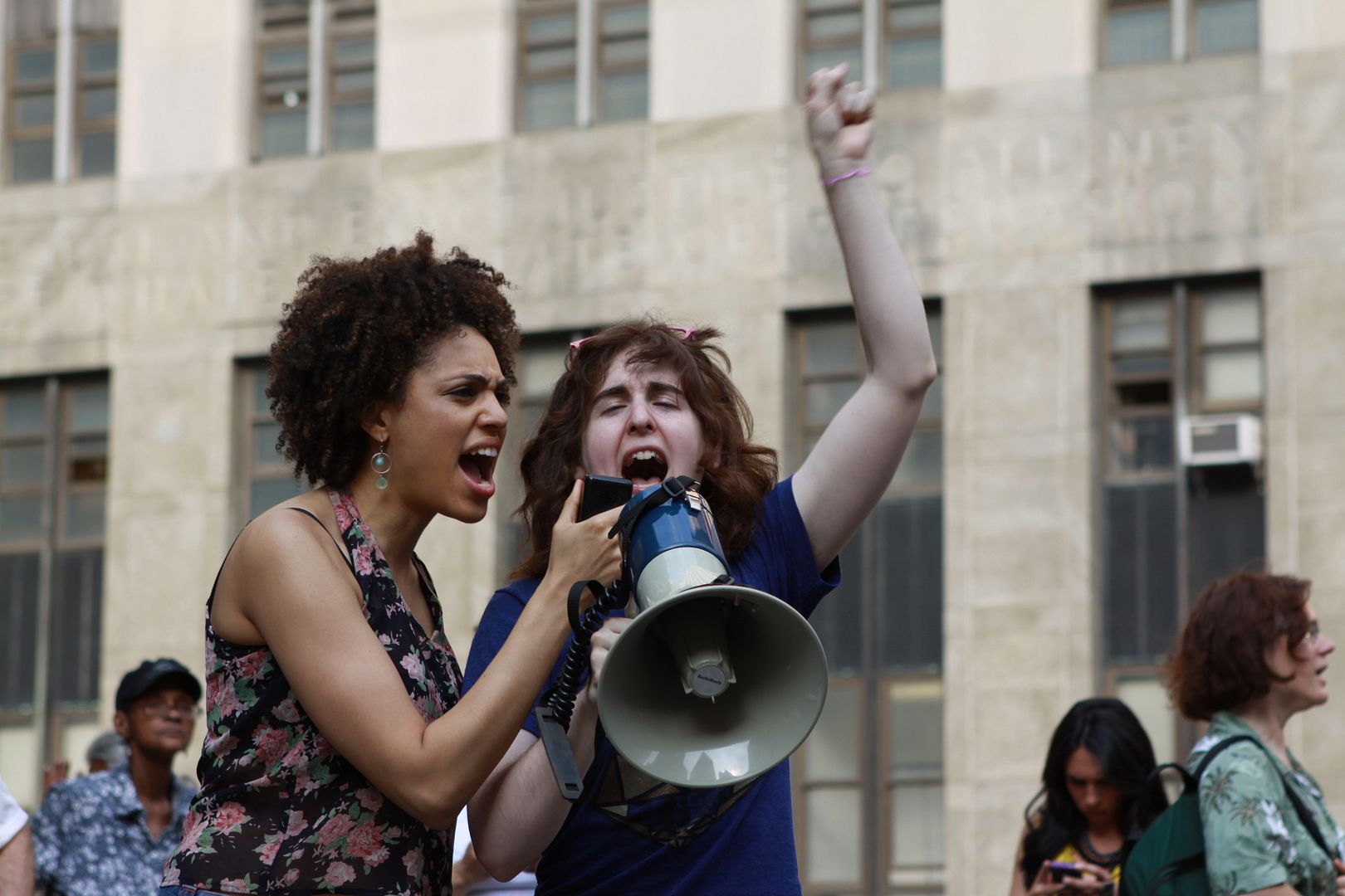 Lori at the NYC rape cop protest