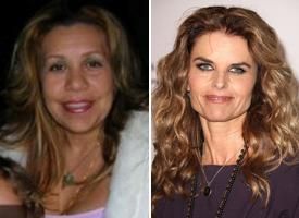 Mildred Baena and Maria Shriver