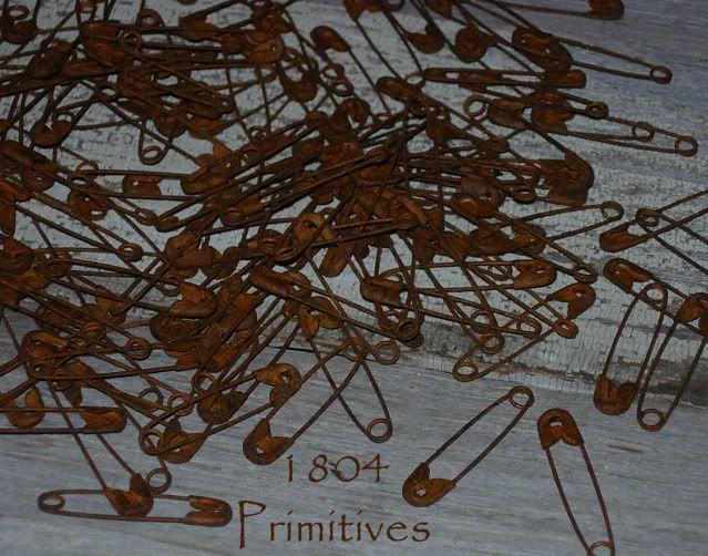 100 Primitive 11/2" RUSTY Safety Pins Rusted eBay