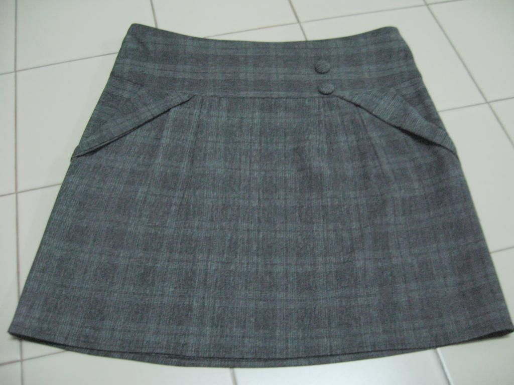 Black tartan skirt