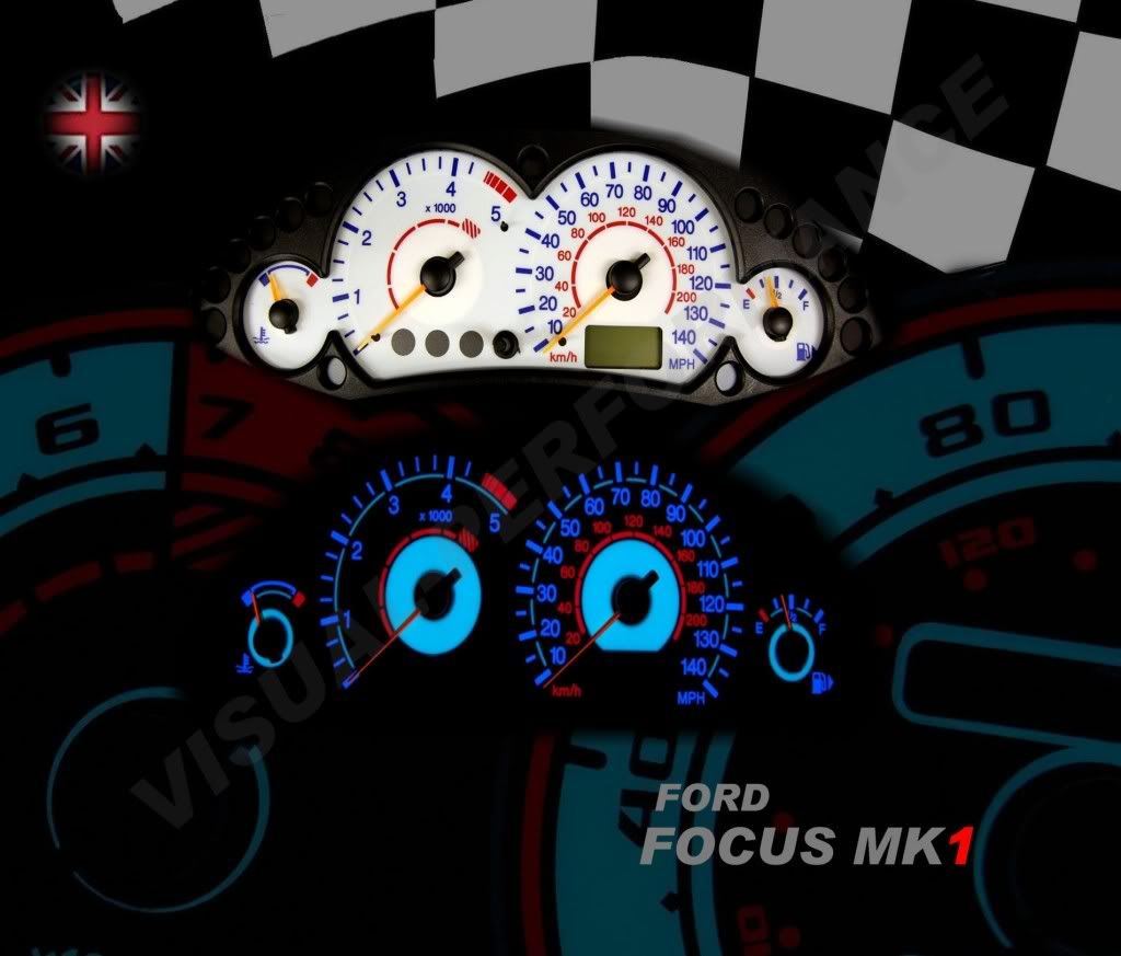 Ford focus white dials