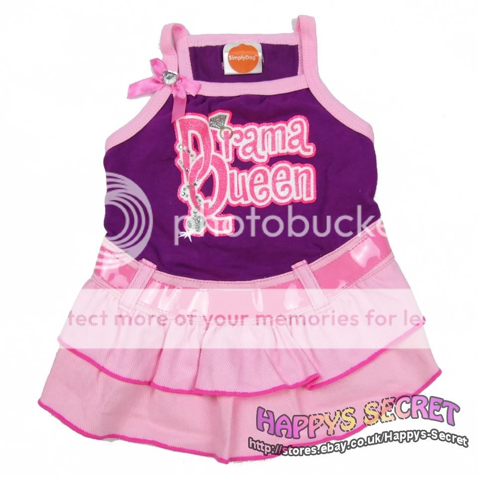  Little Miss Perfect Dress Dog Clothes Denim Skirt  