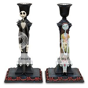 NIGHTMARE BEFORE CHRISTMAS CANDLE HOLDERS JACK & SALLY  