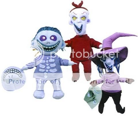 Nightmare Before Christmas Lock Shock Barrel Plush Set  