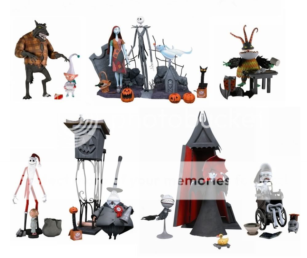 NIGHTMARE BEFORE CHRISTMAS GIGANTIC STATUE SET 8PC SET  