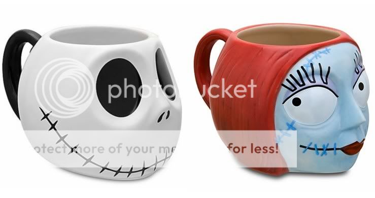 NIGHTMARE BEFORE CHRISTMAS JACK & SALLY COFFEE MUG SET  