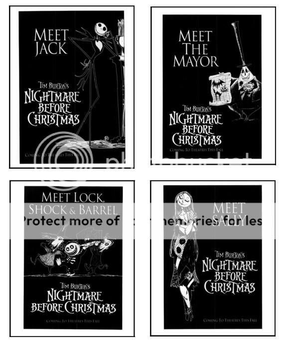 NIGHTMARE BEFORE CHRISTMAS MEET THE GANG MEDIA SET 1993  