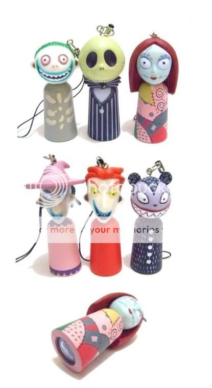 Nightmare Before Christmas Mini Flash light Key Chains  