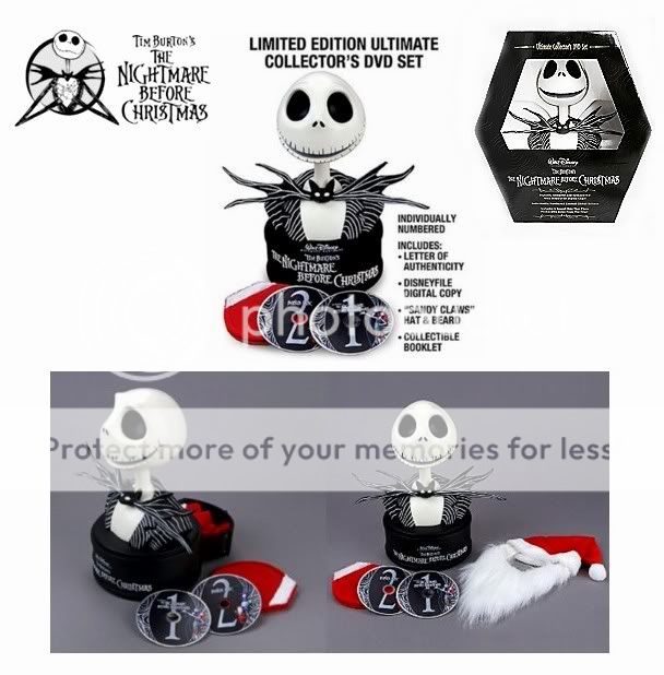 NIGHTMARE BEFORE CHRISTMAS COLLECTORS DVD SET & BUST  