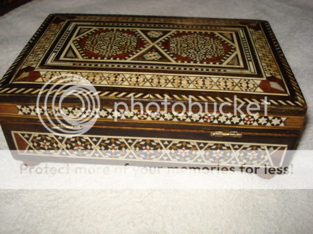 OTTOMAN WOOD TRINKET MUSIC CIGARETTE BOX MOSAIC 1 song  