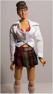 Sarah Palin doll in schoolgirls uniform